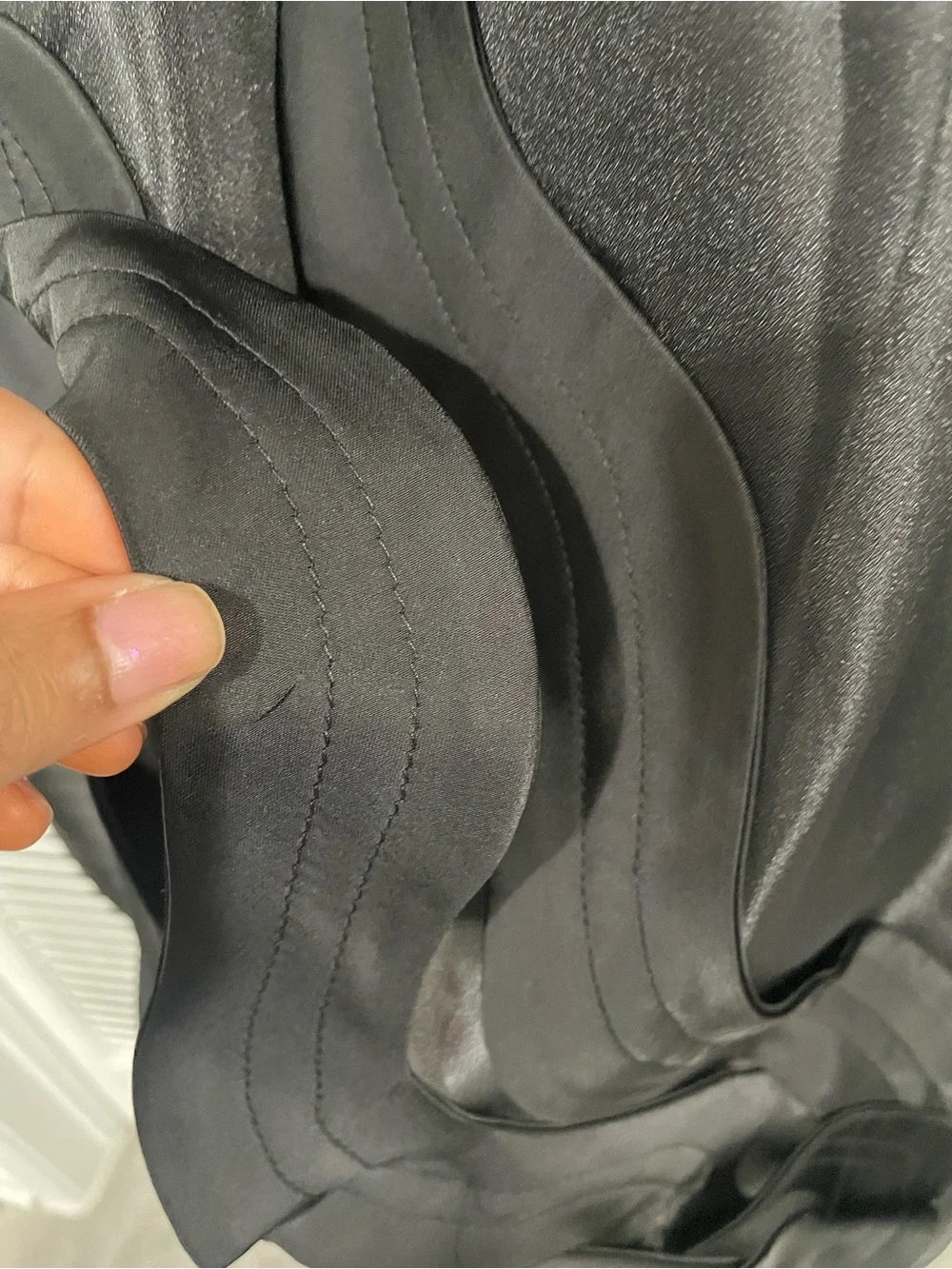 NWT Black Ruffled Midi Skirt - Women's Black Midi Skirt - Picture 11 of 12